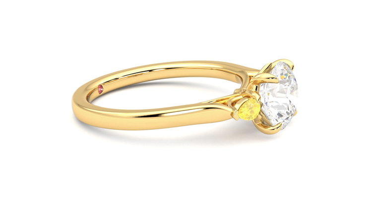 Taylor & Hart Faith Round Engagement Ring 360 degree image 8