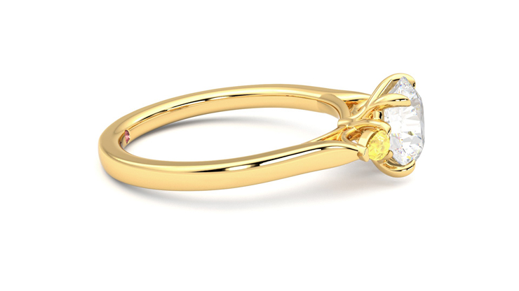 Taylor & Hart Faith Round Engagement Ring 360 degree image 9