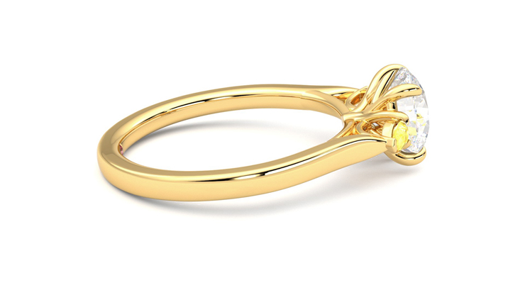 Taylor & Hart Faith Round Engagement Ring 360 degree image 10