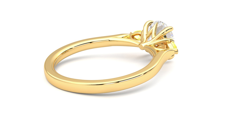 Taylor & Hart Faith Round Engagement Ring 360 degree image 12