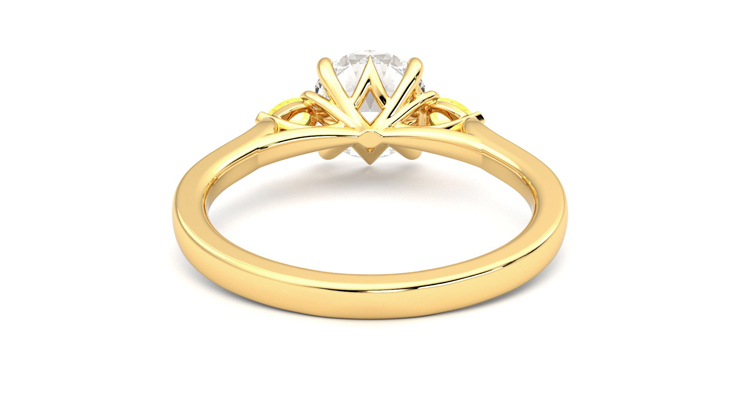 Taylor & Hart Faith Round Engagement Ring 360 degree image 15