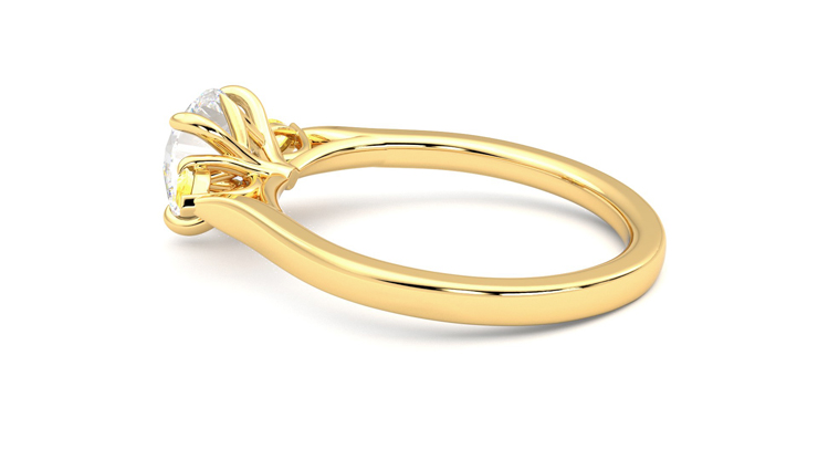 Taylor & Hart Faith Round Engagement Ring 360 degree image 19