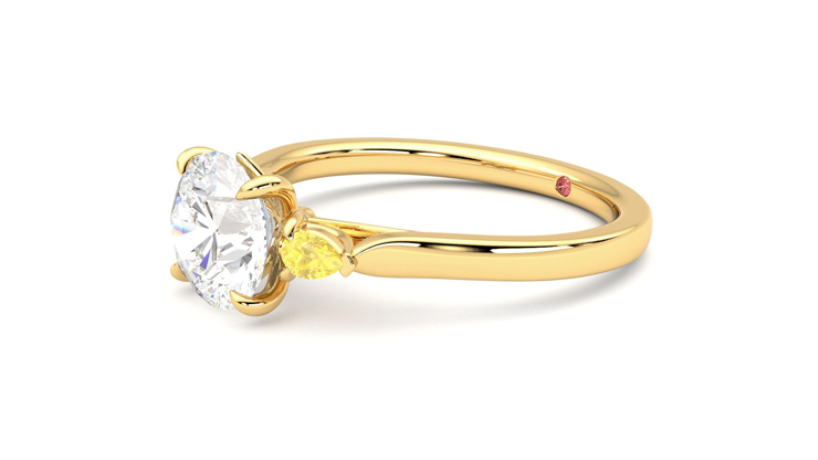 Taylor & Hart Faith Round Engagement Ring 360 degree image 23