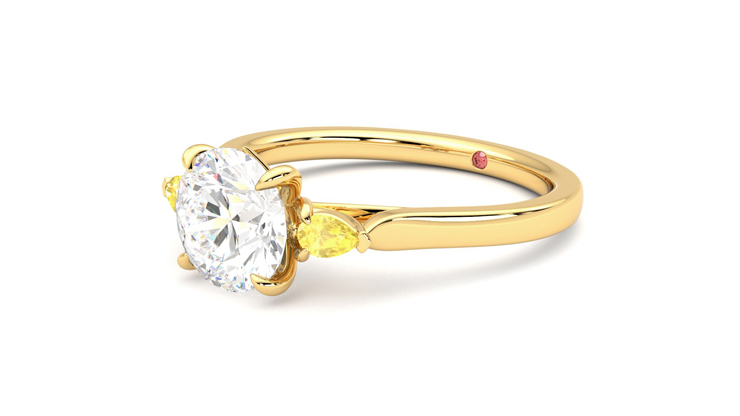 Taylor & Hart Faith Round Engagement Ring 360 degree image 24
