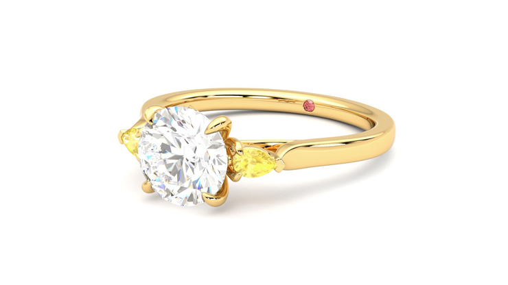 Taylor & Hart Faith Round Engagement Ring 360 degree image 25