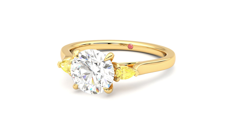 Taylor & Hart Faith Round Engagement Ring 360 degree image 26