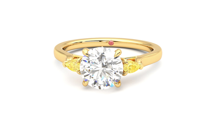 Taylor & Hart Faith Round Engagement Ring 360 degree image 28