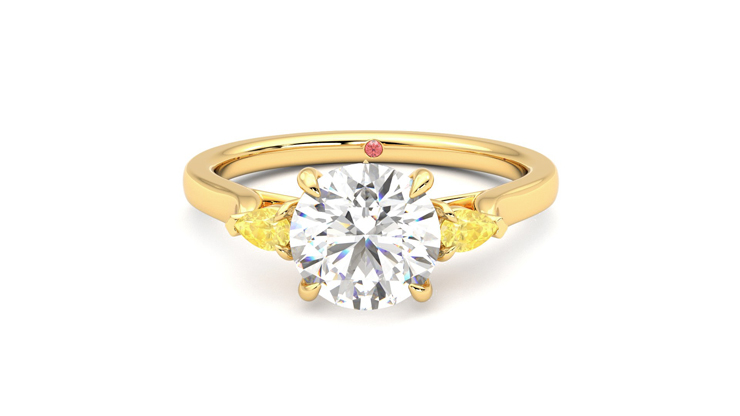 Taylor & Hart Faith Round Engagement Ring 360 degree image 29