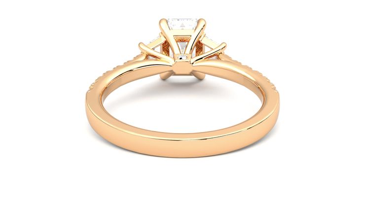 Taylor & Hart Felicity Emerald Engagement Ring 360 degree image 15