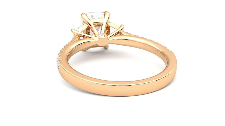 Taylor & Hart Felicity Emerald Engagement Ring 360 degree image 16