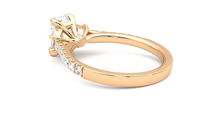 Taylor & Hart Felicity Emerald Engagement Ring 360 degree image 18