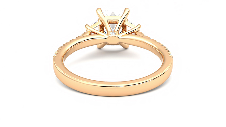 Taylor & Hart Felicity Radiant Engagement Ring 360 degree image 15