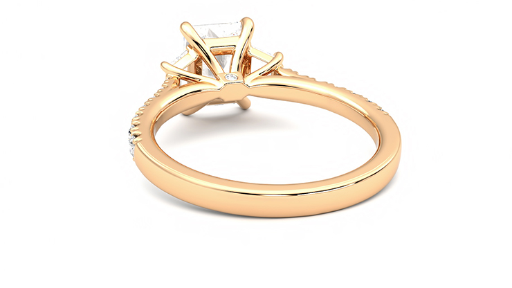 Taylor & Hart Felicity Radiant Engagement Ring 360 degree image 16