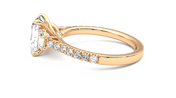 Taylor & Hart Felicity Radiant Engagement Ring 360 degree image 20