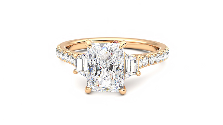 Taylor & Hart Felicity Radiant Engagement Ring 360 degree image 28