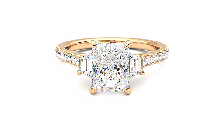 Taylor & Hart Felicity Radiant Engagement Ring 360 degree image 29