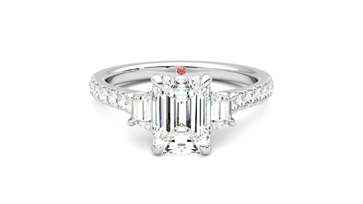 Taylor & Hart Felicity Emerald Engagement Ring 360 detail 01