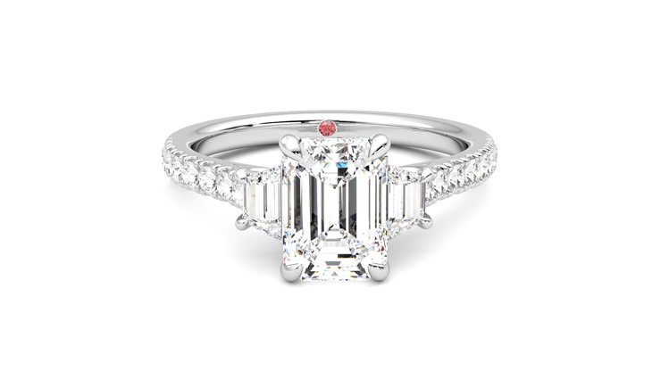 Birks Blue Round Three-Stone Diamond Engagement Ring with Sapphir… | Three  stone diamond rings engagement, Three stone diamond engagement, Engagement  rings sapphire