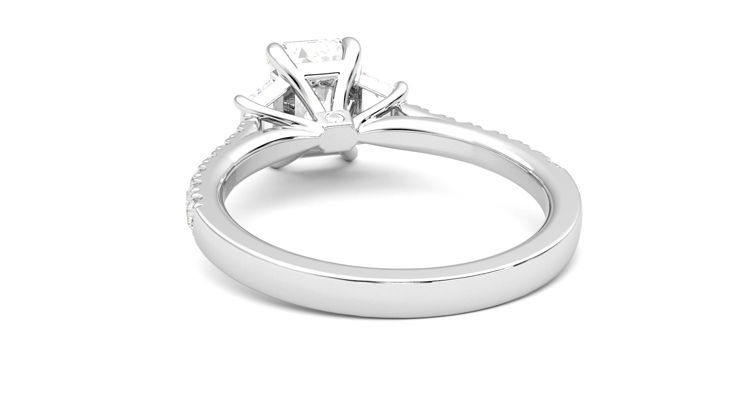 Taylor & Hart Felicity Emerald Engagement Ring 360 degree image 16
