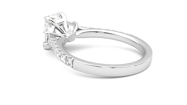 Taylor & Hart Felicity Emerald Engagement Ring 360 degree image 18
