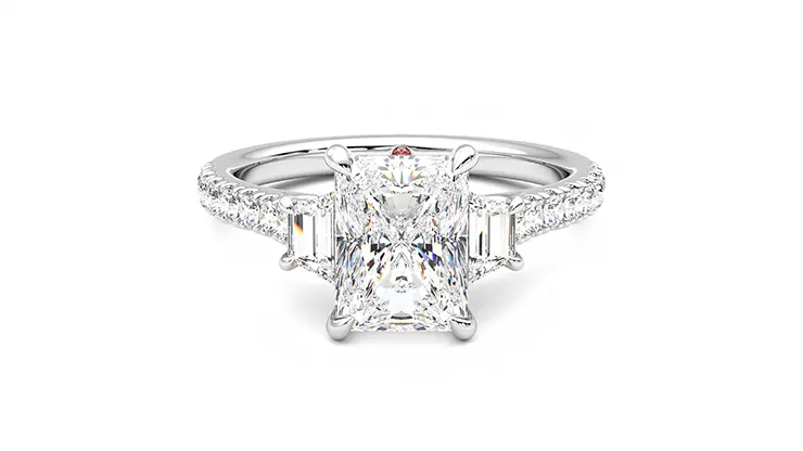 Taylor & Hart Felicity Radiant Engagement Ring 360 detail 01