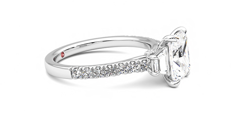 Taylor & Hart Felicity Radiant Engagement Ring 360 degree image 8