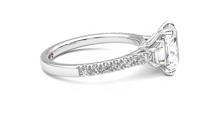 Taylor & Hart Felicity Radiant Engagement Ring 360 degree image 9