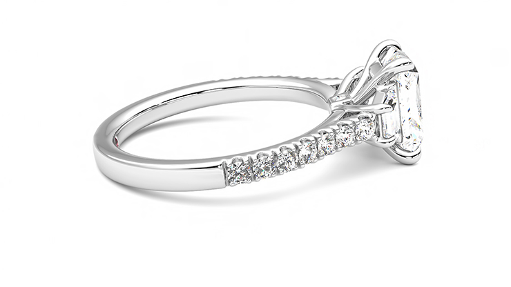 Taylor & Hart Felicity Radiant Engagement Ring 360 degree image 10
