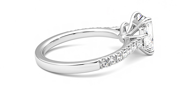 Taylor & Hart Felicity Radiant Engagement Ring 360 degree image 11