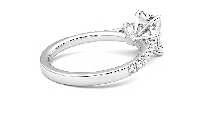 Taylor & Hart Felicity Radiant Engagement Ring 360 degree image 12