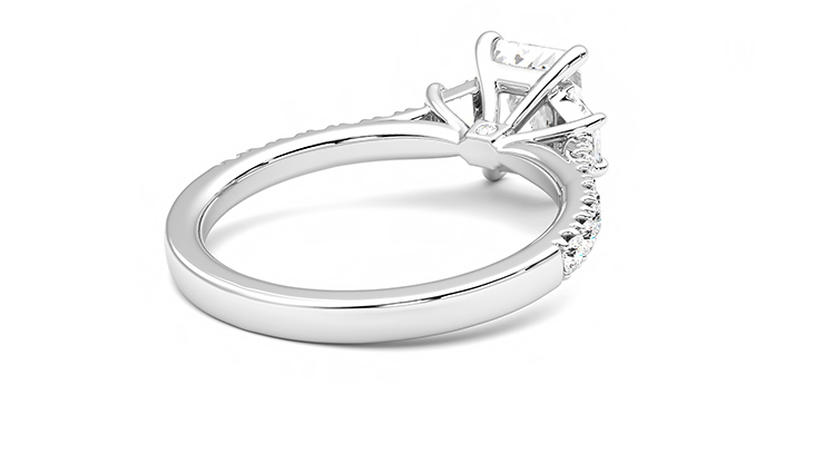 Taylor & Hart Felicity Radiant Engagement Ring 360 degree image 13