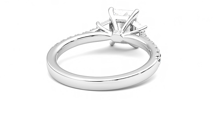 Taylor & Hart Felicity Radiant Engagement Ring 360 degree image 14