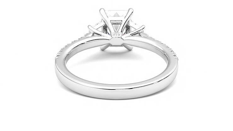 Taylor & Hart Felicity Radiant Engagement Ring 360 degree image 15