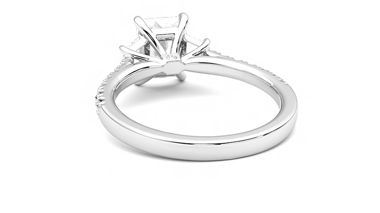 Taylor & Hart Felicity Radiant Engagement Ring 360 degree image 16