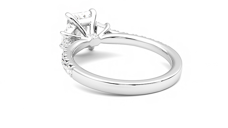 Taylor & Hart Felicity Radiant Engagement Ring 360 degree image 17