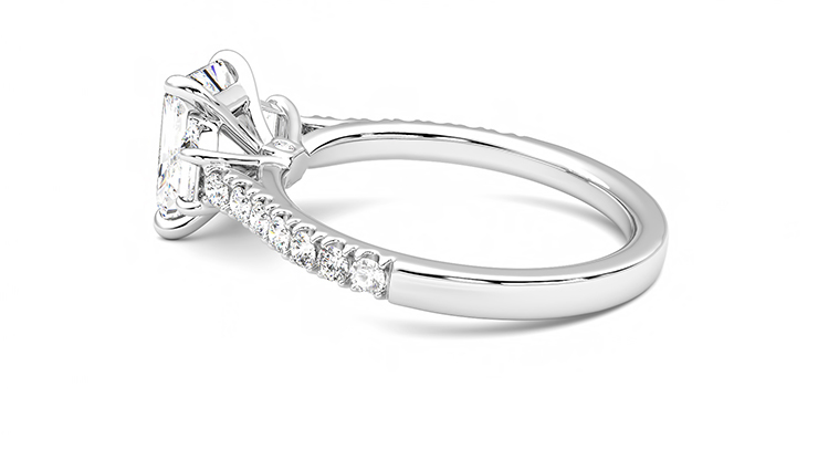 Taylor & Hart Felicity Radiant Engagement Ring 360 degree image 19
