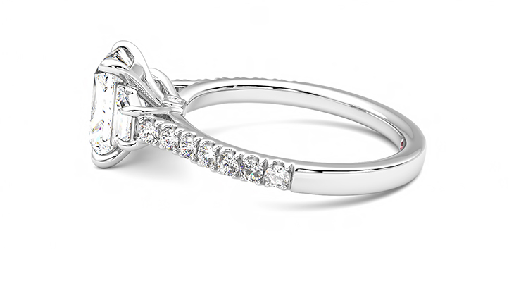Taylor & Hart Felicity Radiant Engagement Ring 360 degree image 20