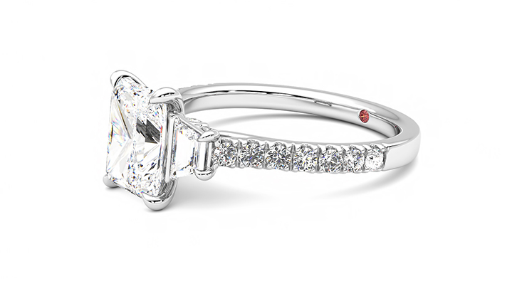 Taylor & Hart Felicity Radiant Engagement Ring 360 degree image 23