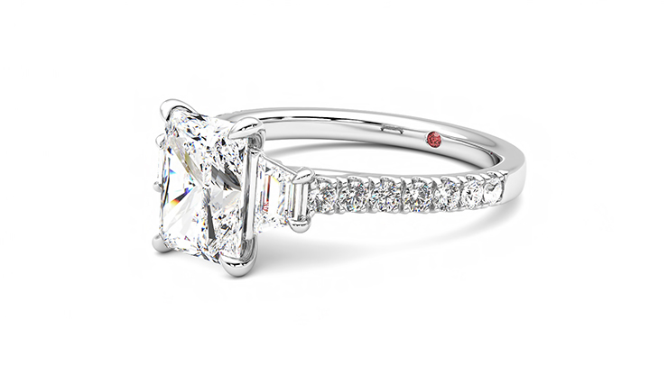 Taylor & Hart Felicity Radiant Engagement Ring 360 degree image 24
