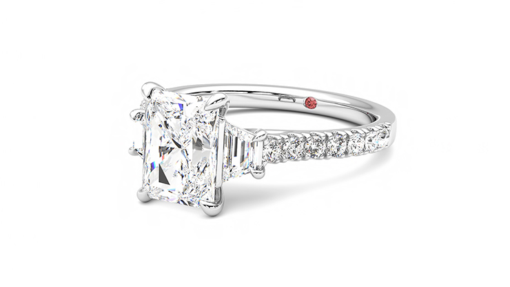 Taylor & Hart Felicity Radiant Engagement Ring 360 degree image 25