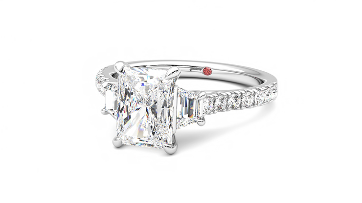 Taylor & Hart Felicity Radiant Engagement Ring 360 degree image 26