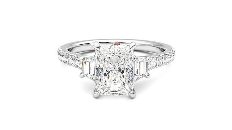 Taylor & Hart Felicity Radiant Engagement Ring 360 degree image 29