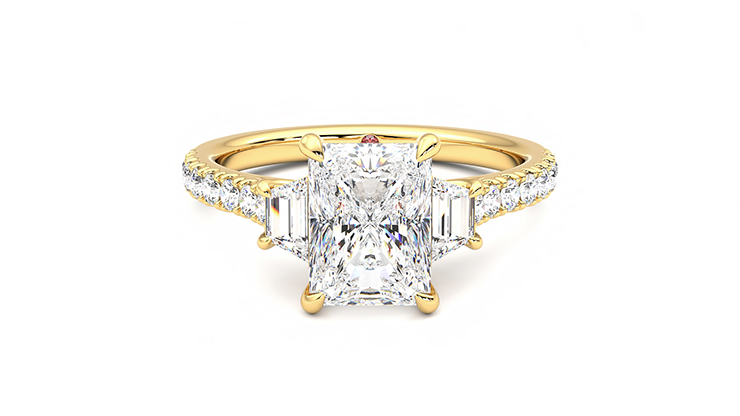 Taylor & Hart Felicity Radiant Engagement Ring 360 detail 01