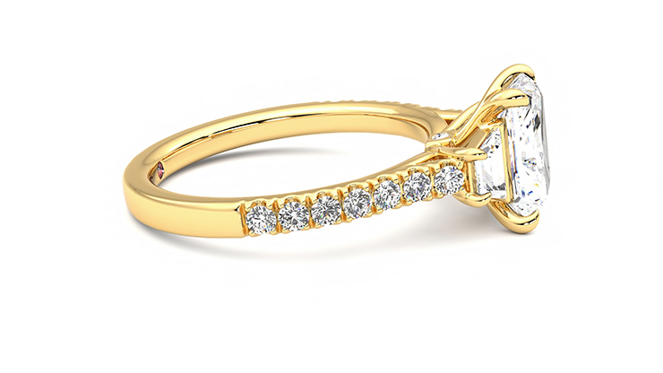 Taylor & Hart Felicity Radiant Engagement Ring 360 degree image 9