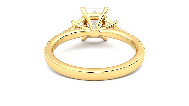 Taylor & Hart Felicity Radiant Engagement Ring 360 degree image 15