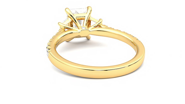 Taylor & Hart Felicity Radiant Engagement Ring 360 degree image 16