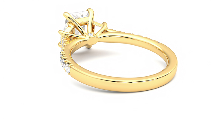 Taylor & Hart Felicity Radiant Engagement Ring 360 degree image 17