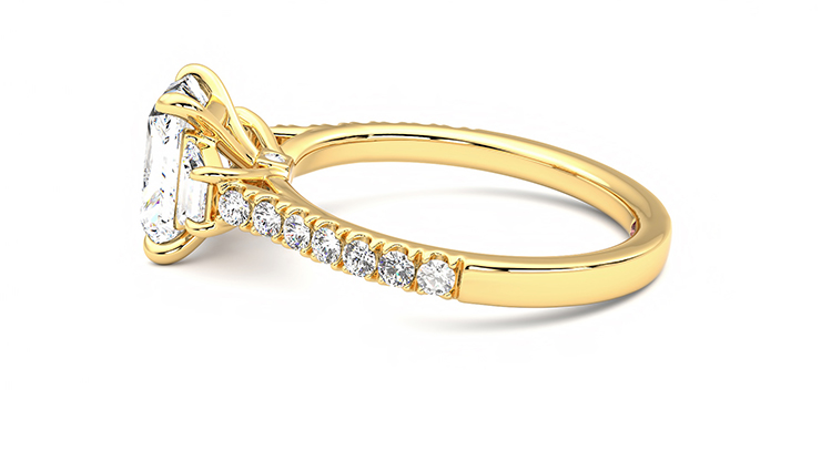 Taylor & Hart Felicity Radiant Engagement Ring 360 degree image 20