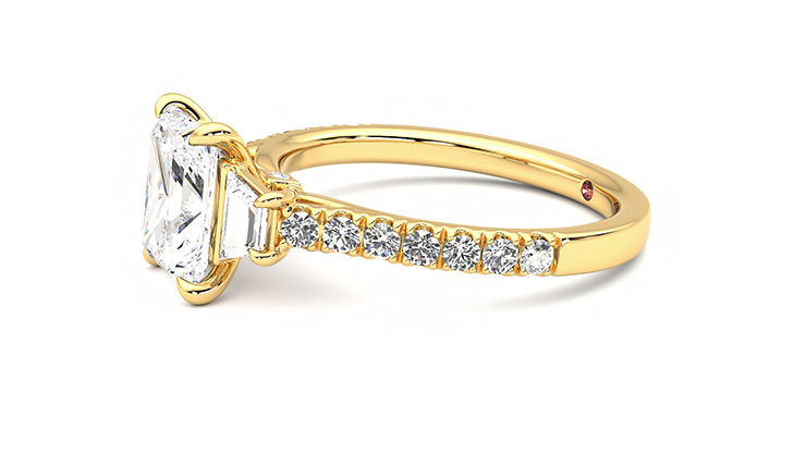 Taylor & Hart Felicity Radiant Engagement Ring 360 degree image 22