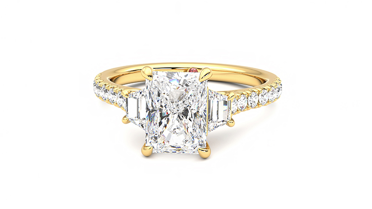 Taylor & Hart Felicity Radiant Engagement Ring 360 degree image 28